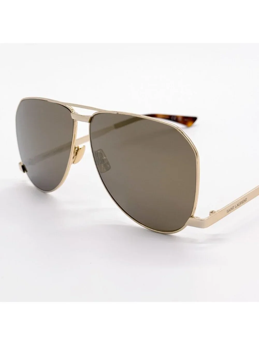 New Saint Laurent Unisex Gold Aviator Sunglasses SL690 DUST 004